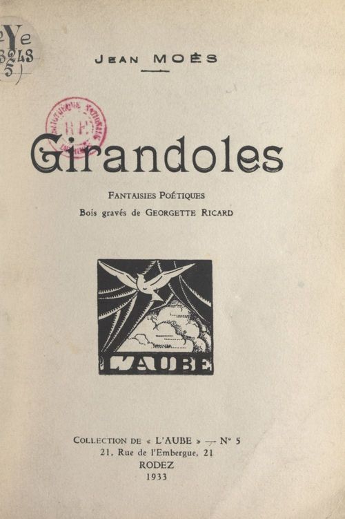 Couverture ebook de Girandoles, de Jean Moes