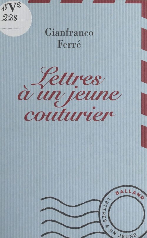 ebook cover of Lettres à un jeune couturier, by Ferre