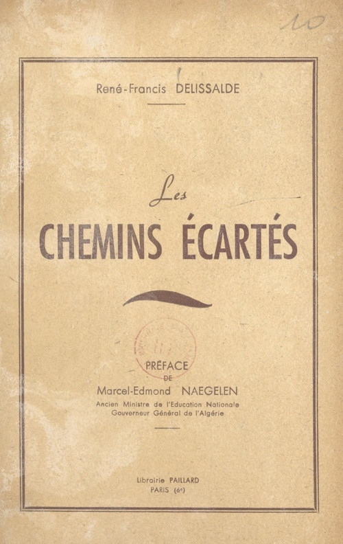 ebook cover of Les chemins écartés, by Rene-Francis Delissalde