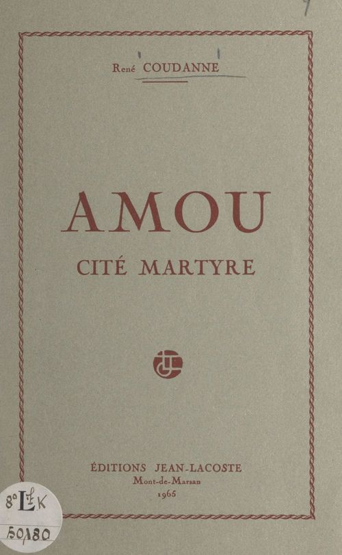 Couverture ebook de Amou, de Rene Coudanne
