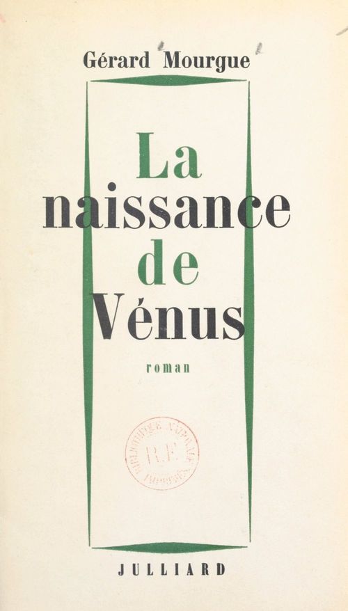 ebook cover of La naissance de Vénus, by Gérard Mourgue