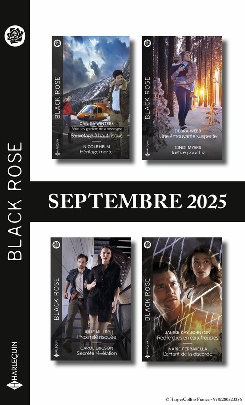 Couverture ebook de Pack mensuel Black Rose - 10 romans (Septembre 2025), de Collectif