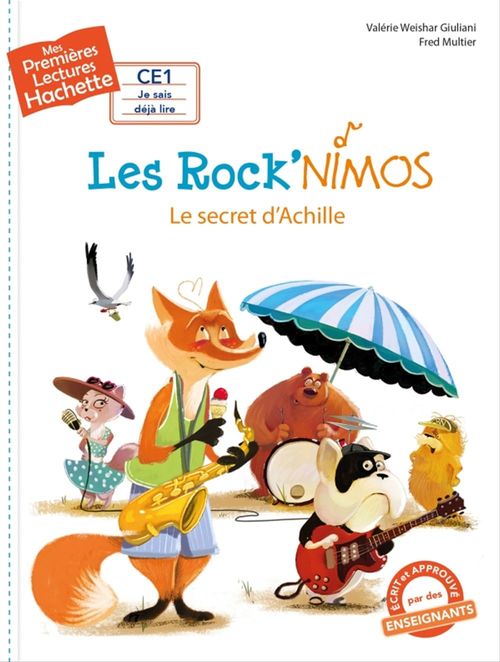 Couverture ebook de 1res lectures (CE1) Les Rock'nimos n° 2 : Le secret d'Achille, de Valérie Weishar Giuliani