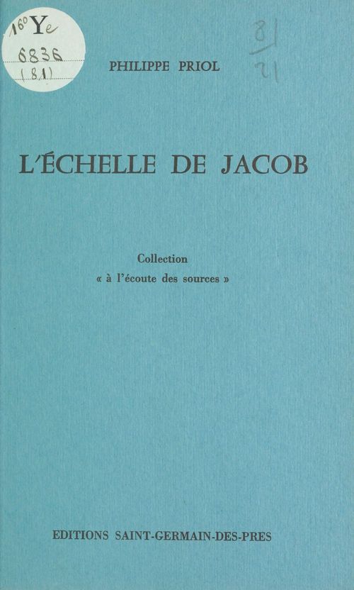 ebook cover of L'Échelle de Jacob, by Philippe Priol