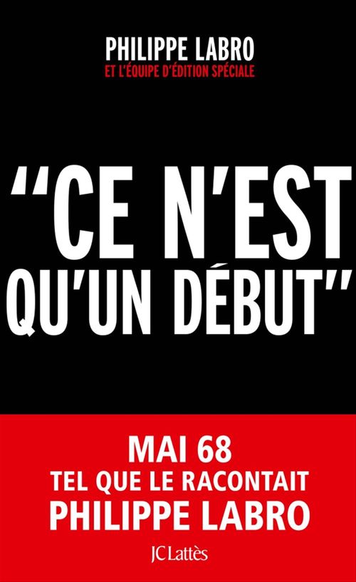 Couverture ebook de Ce n'est qu'un début, de Philippe Labro