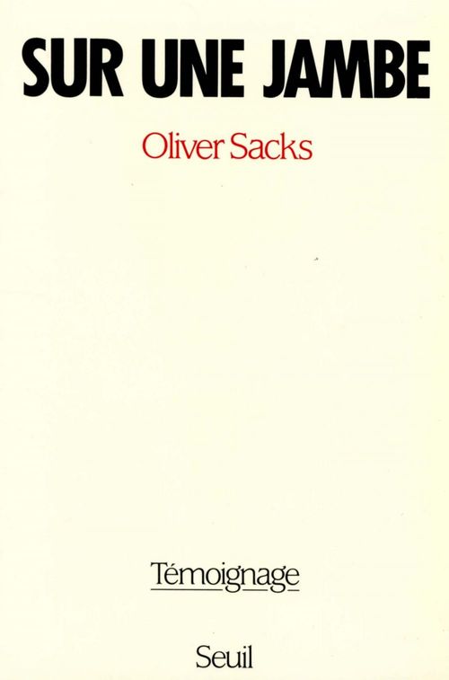 Couverture ebook de Sur une jambe - Témoignage, de Oliver Sacks