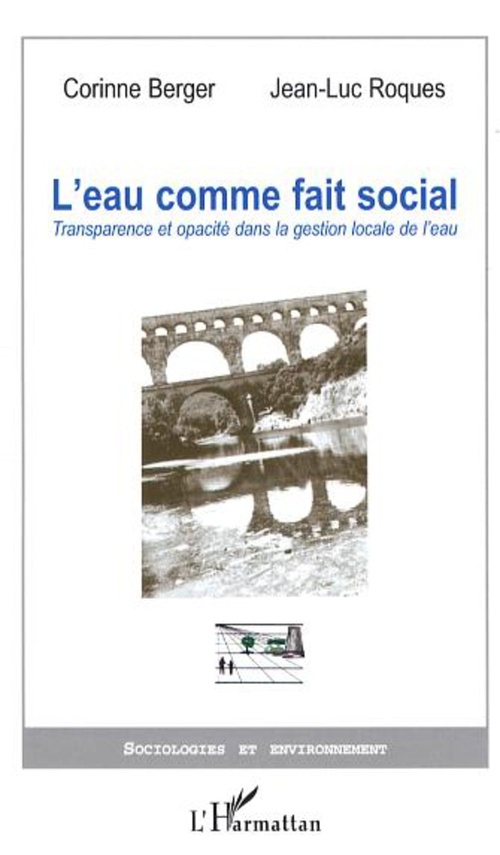 ebook cover of L'eau comme fait social, by Corinne Berger