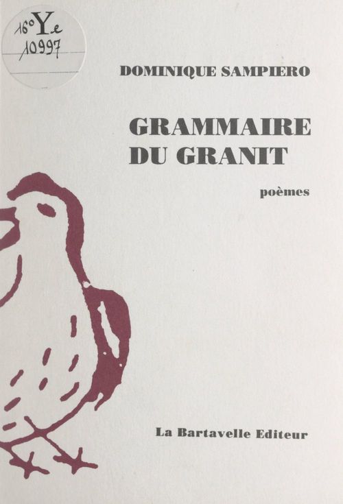 Couverture ebook de Grammaire du granit, de Dominique Sampiero