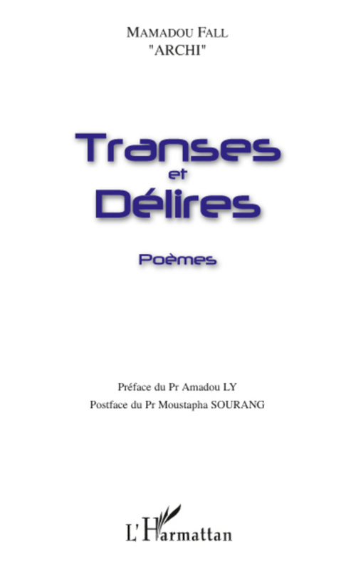 ebook cover of Transes et délires, by Mamadou Fall archi
