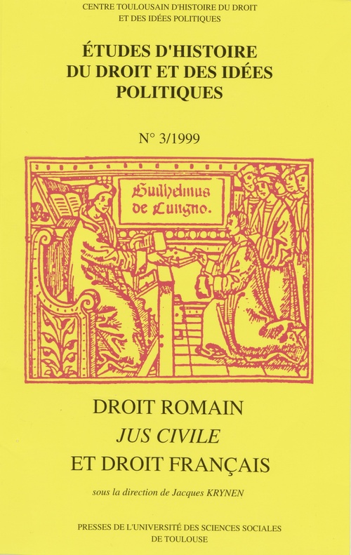 ebook cover of Droit romain, jus civile et droit français, by