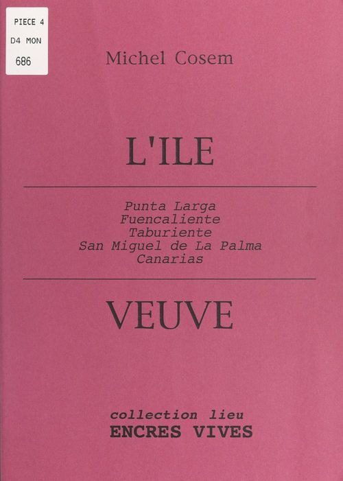 Couverture ebook de L'île Veuve, de Michel Cosem