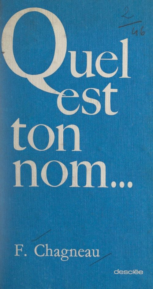 ebook cover of Quel est ton nom..., by Francois Chagneau
