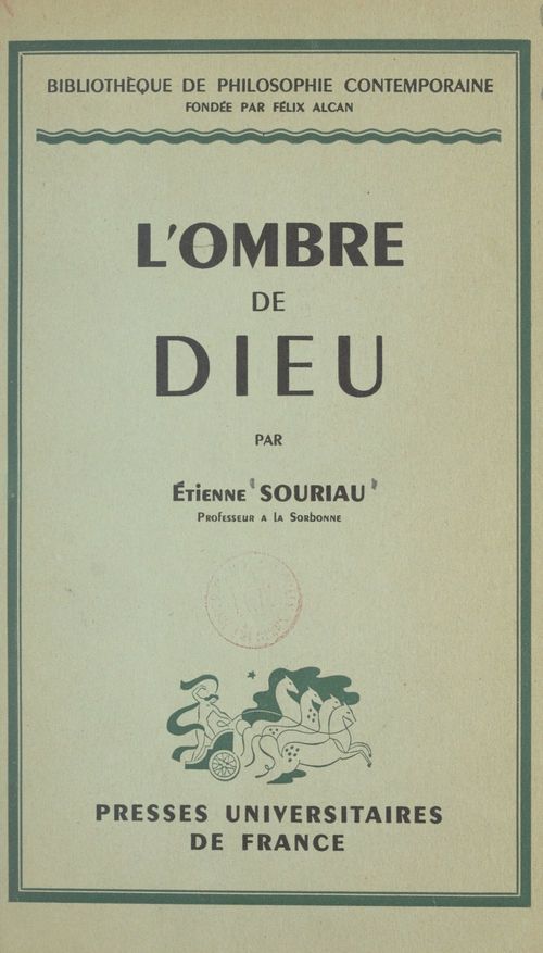 ebook cover of L'ombre de Dieu, by Etienne Souriau