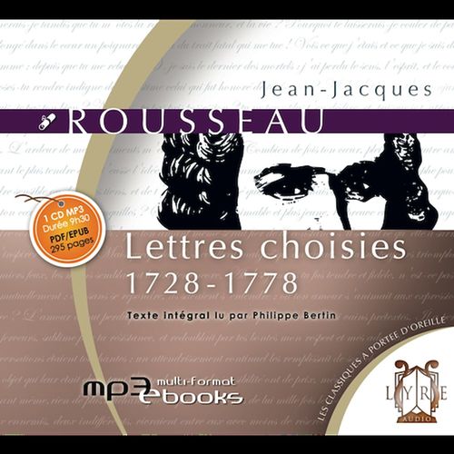 Couverture audiobook de Lettres choisies - 1728 -1778 , de Jean-Jacques Rousseau