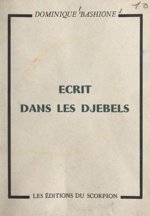 ebook cover of Écrit dans les djebels, by Dominique Bashione