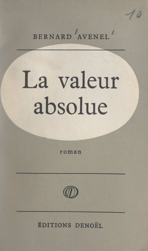 Couverture ebook de La valeur absolue, de Bernard Avenel