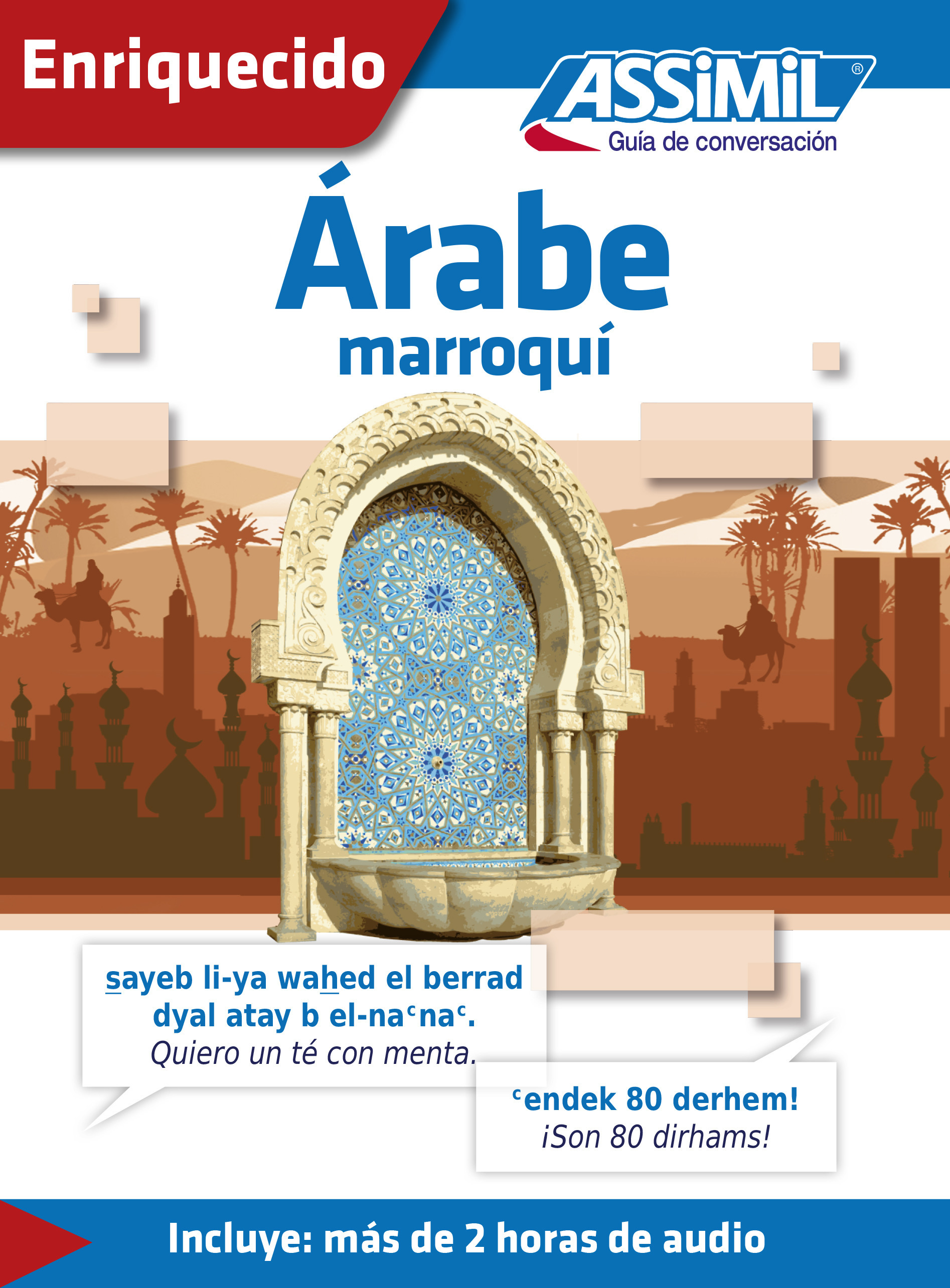 Couverture ebook de Árabe Marroquí - Guía de conversación, de Belén Cabal, Michel Quitout