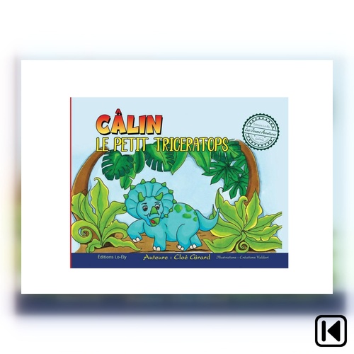 Couverture audiobook de Câlin le petit tricératops, de Cloe Girard