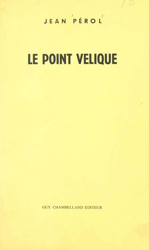 ebook cover of Le point vélique, by Jean Perol