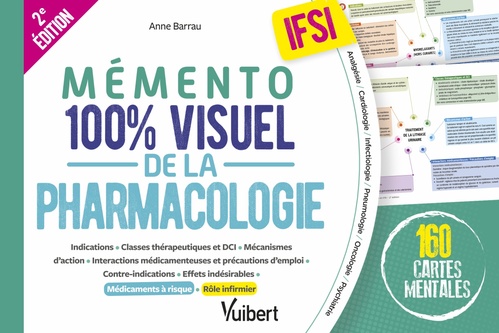 Couverture ebook de Mémento 100% visuel de la pharmacologie IFSI, de Anne Barrau