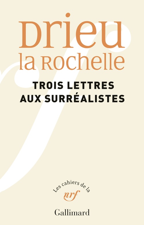 ebook cover of Trois lettres aux surréalistes, by Pierre Drieu la Rochelle
