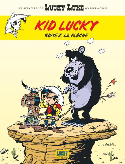 Couverture ebook de Les aventures de Kid Lucky d'après Morris - Tome 4 - Suivez la flèche, de Achdé