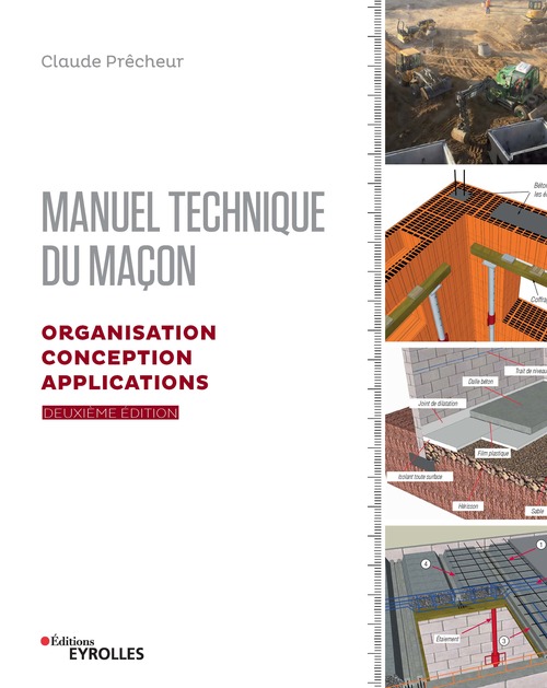 Couverture ebook de Manuel technique du maçon - Volume 1, de Claude Prêcheur