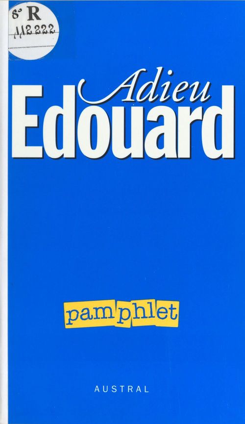Couverture ebook de Adieu Édouard, de Titus
