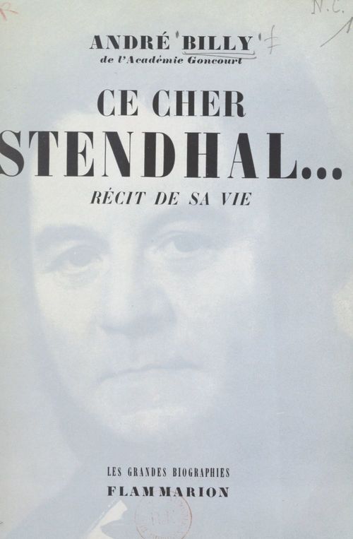 Couverture ebook de Ce cher Stendhal..., de Andre Billy
