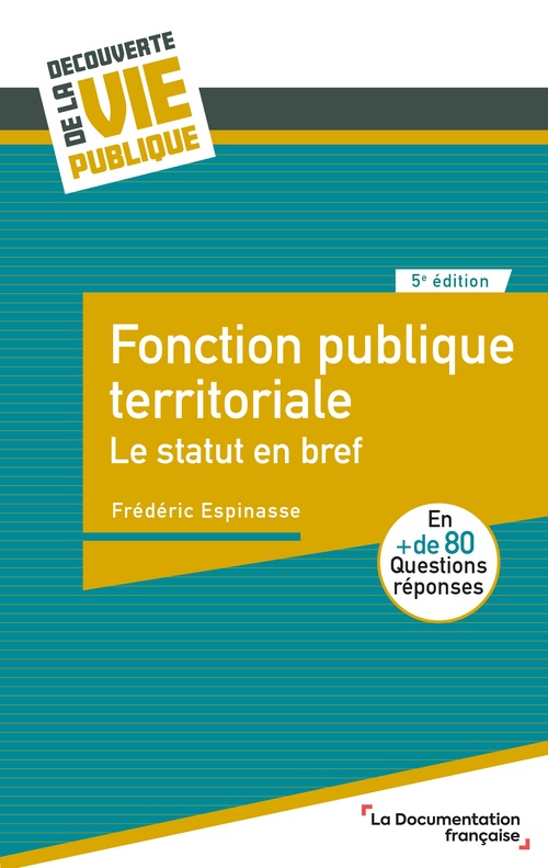 Couverture ebook de Fonction publique territoriale, de Frédéric Espinasse