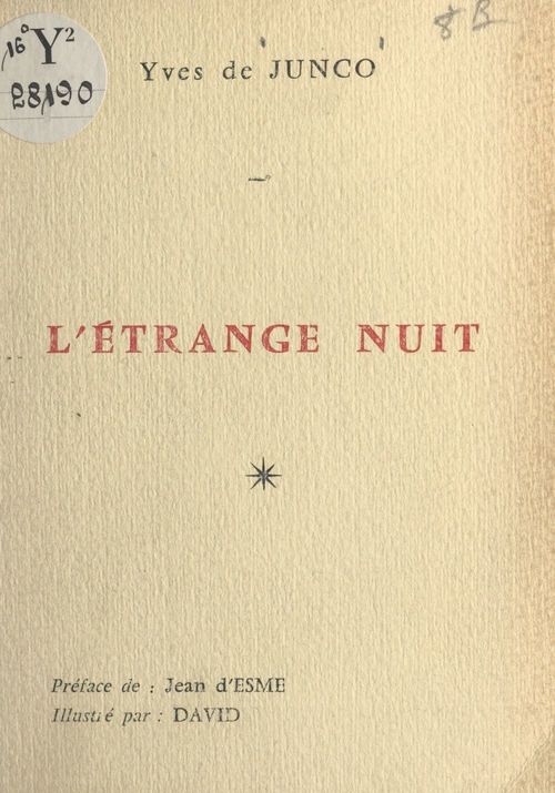 Couverture ebook de L'étrange nuit, de Yves De Junco
