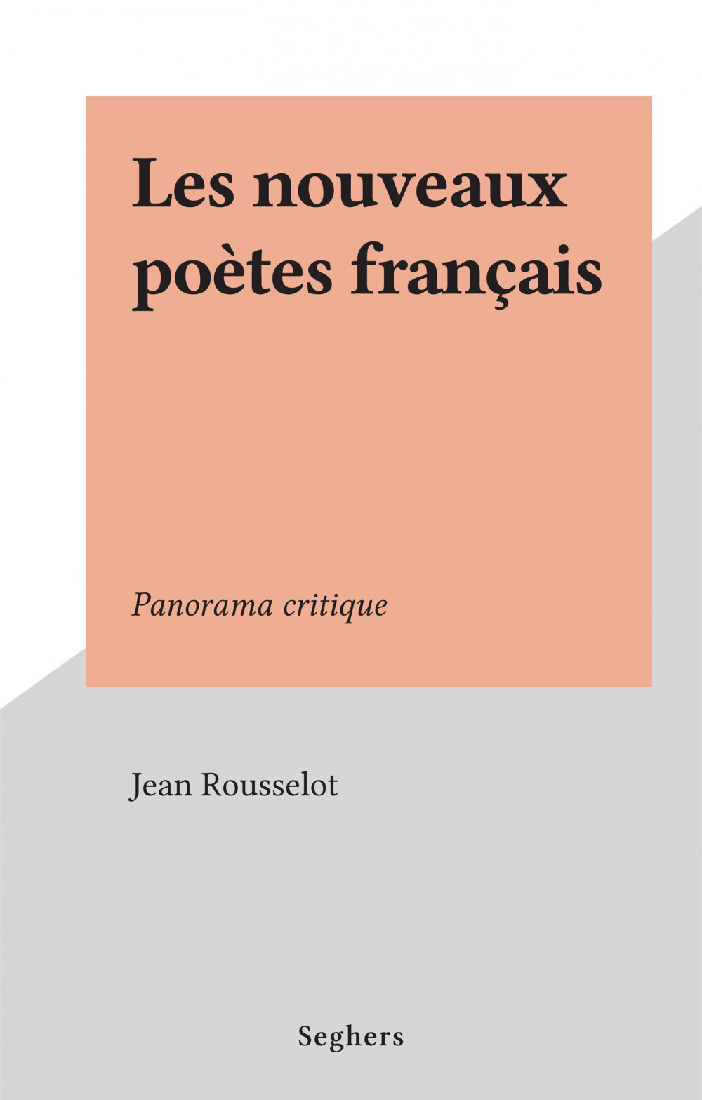 ebook cover of Les nouveaux poètes français, by Jean Rousselot