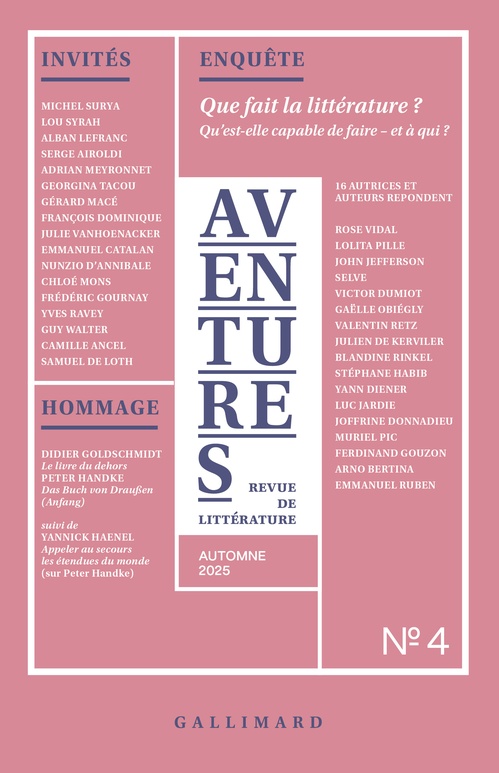 Couverture ebook de Revue Aventures N°4 (Automne 2025), de Collectifs