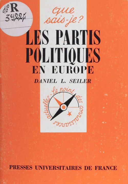 ebook cover of Les Partis politiques en Europe, by Daniel L. Seiler