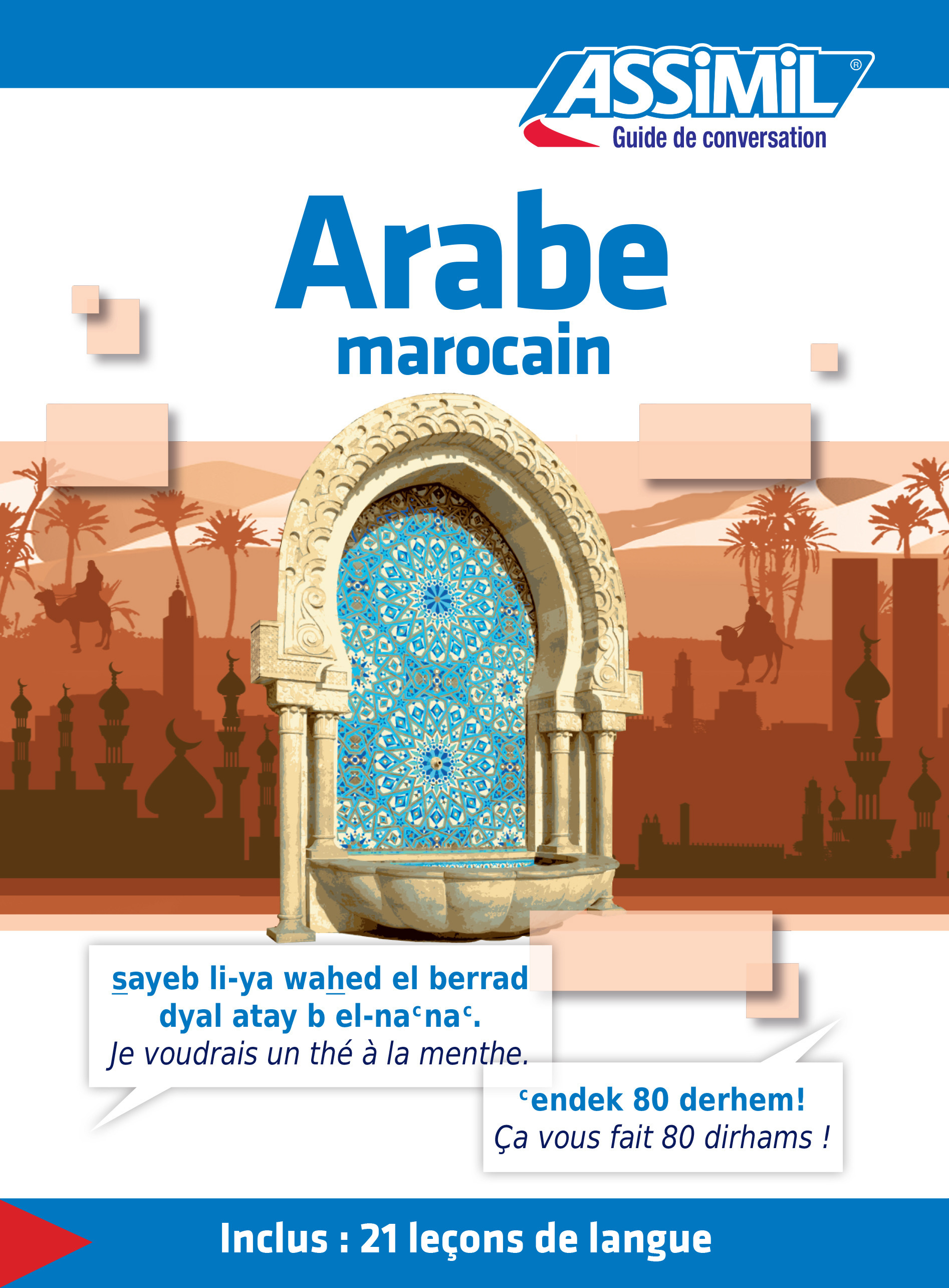 Couverture ebook de Arabe marocain - Guide de conversation, de Michel Quitout