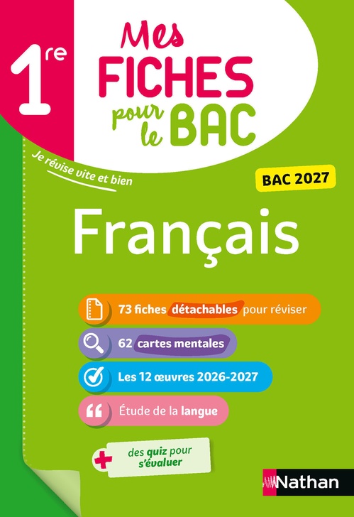 ebook cover of Mes fiches pour le Bac Français 1re, by Delphine Fradet