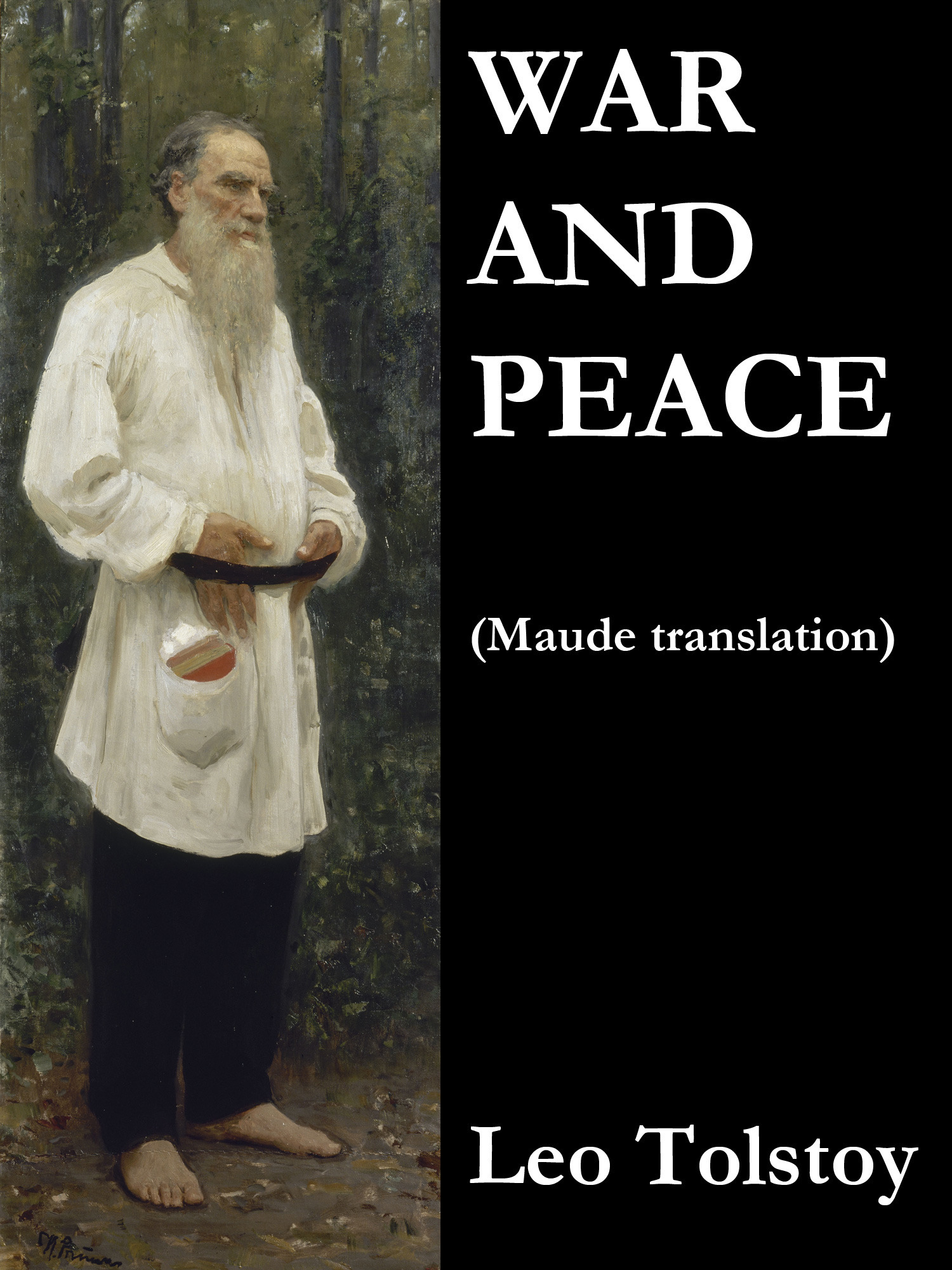 ebook cover of War and Peace (Maude translation), by Leo Tolstoy
