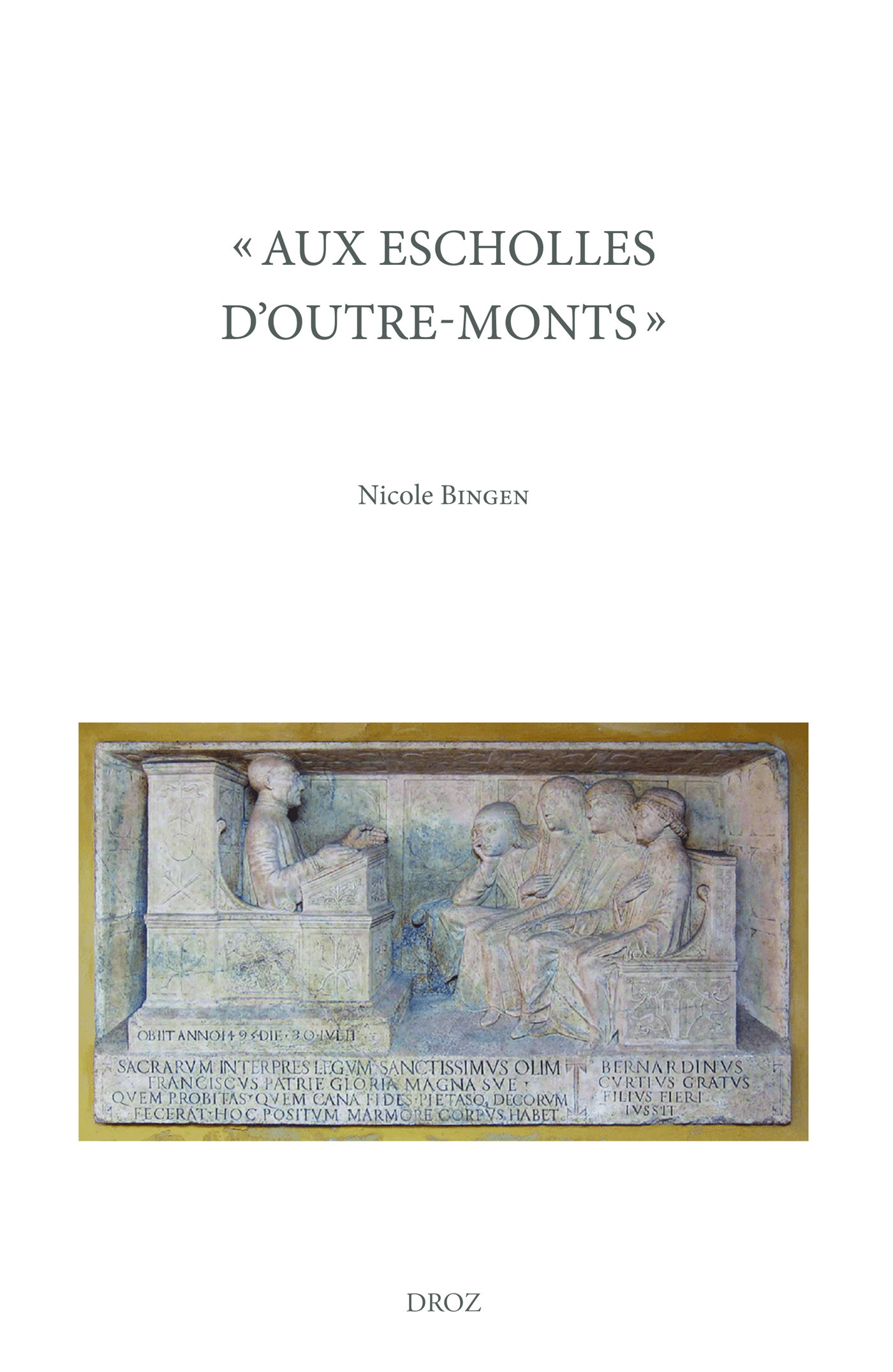 ebook cover of Aux escholles d'outre-monts, by Bingen Nicole