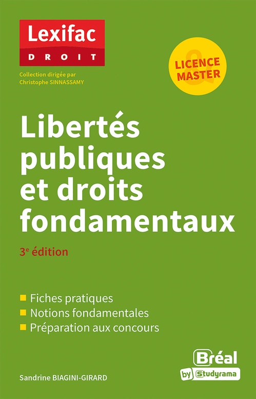 Couverture ebook de Libertés publiques et droits fondamentaux - Licence, Master, de Sandrine Biagini-girard