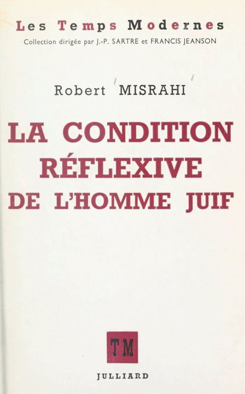 Couverture ebook de La condition réflexive de l'homme juif, de Robert Misrahi