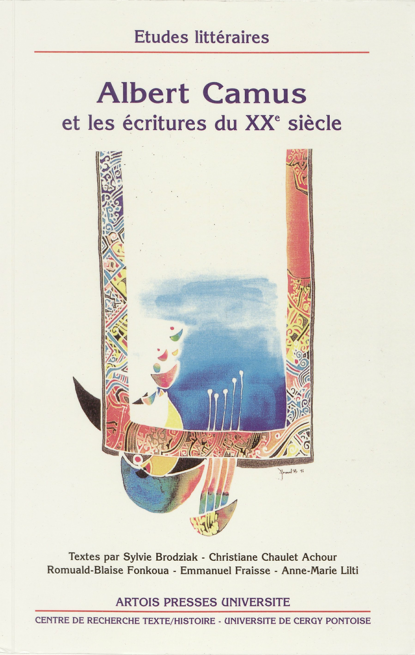 Couverture ebook de Albert Camus et les écritures du xxe siècle, de