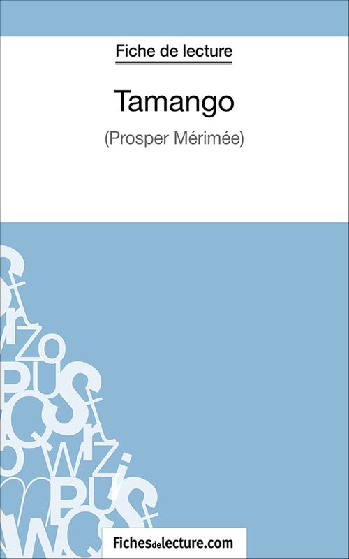 Couverture ebook de Tamango, de Laurence Binon, Fichesdelecture.Com