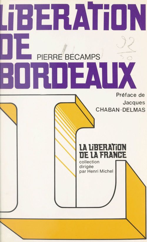 ebook cover of Libération de Bordeaux, by Pierre Becamps