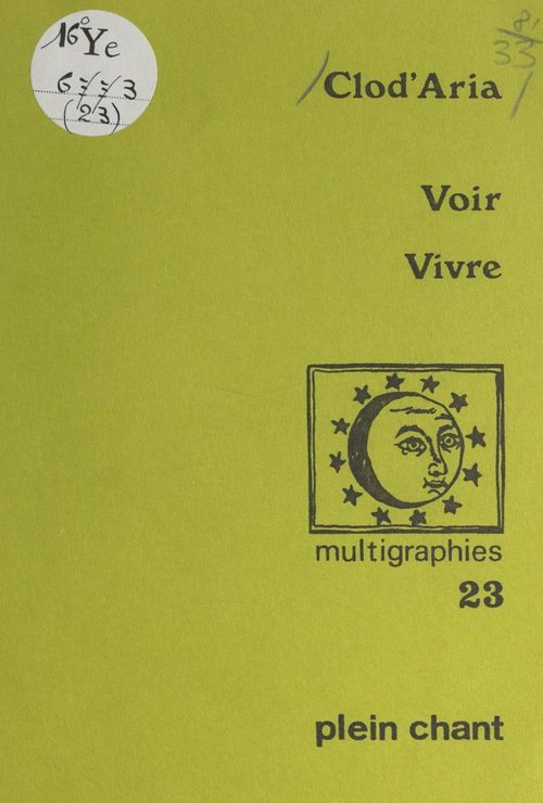 Couverture ebook de Voir vivre, de Clod'aria