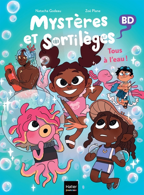 Couverture ebook de Mystères et sortilèges - Tous à l'eau, de Natacha Godeau