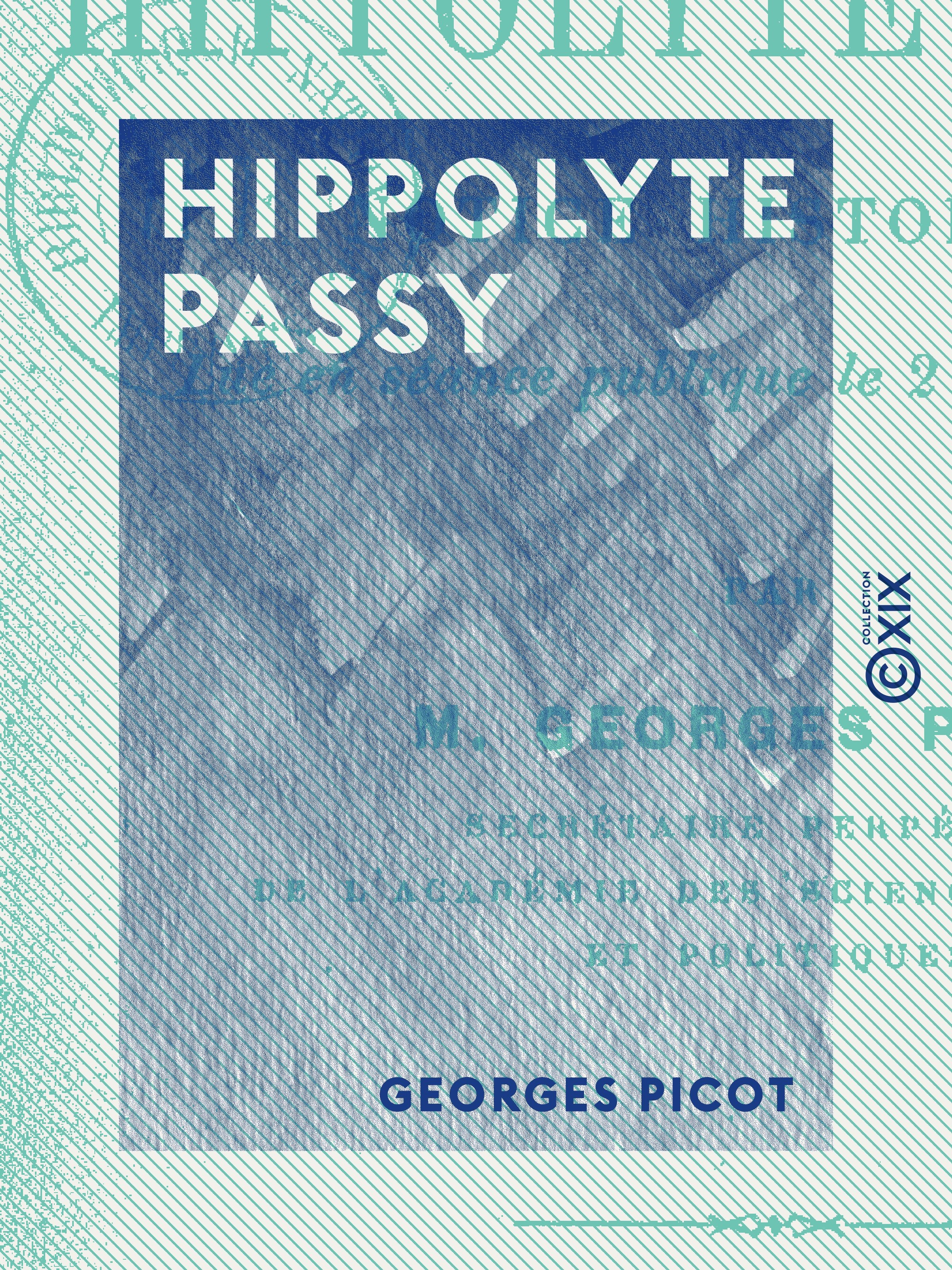 ebook cover of Hippolyte Passy, by Georges Picot