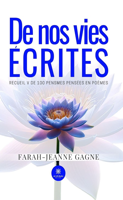 Couverture ebook de De nos vies écrites, de Farah-Jeanne Gagne