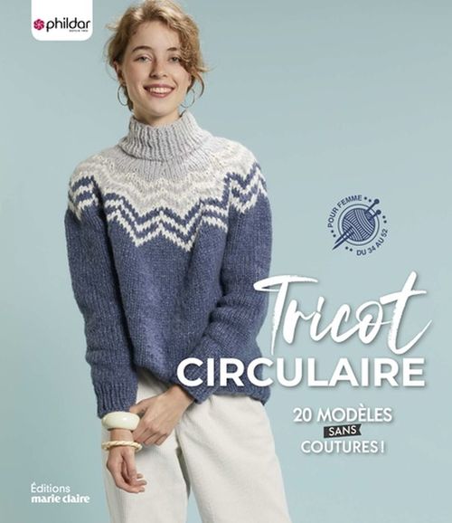 Couverture ebook de Tricot circulaire, de Yolaine Fournier