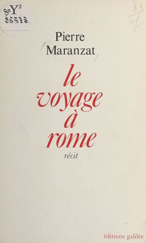 Couverture ebook de Le Voyage à Rome, de Pierre Maranzat