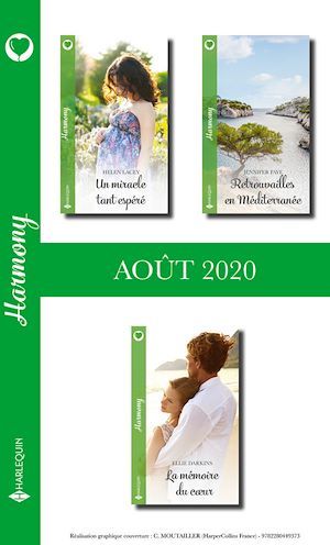 Couverture ebook de Pack mensuel Harmony : 3 romans (Août 2020), de Collectif